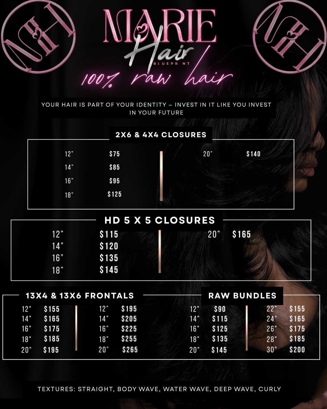Raw Bundles – Marie Hair Blueprints